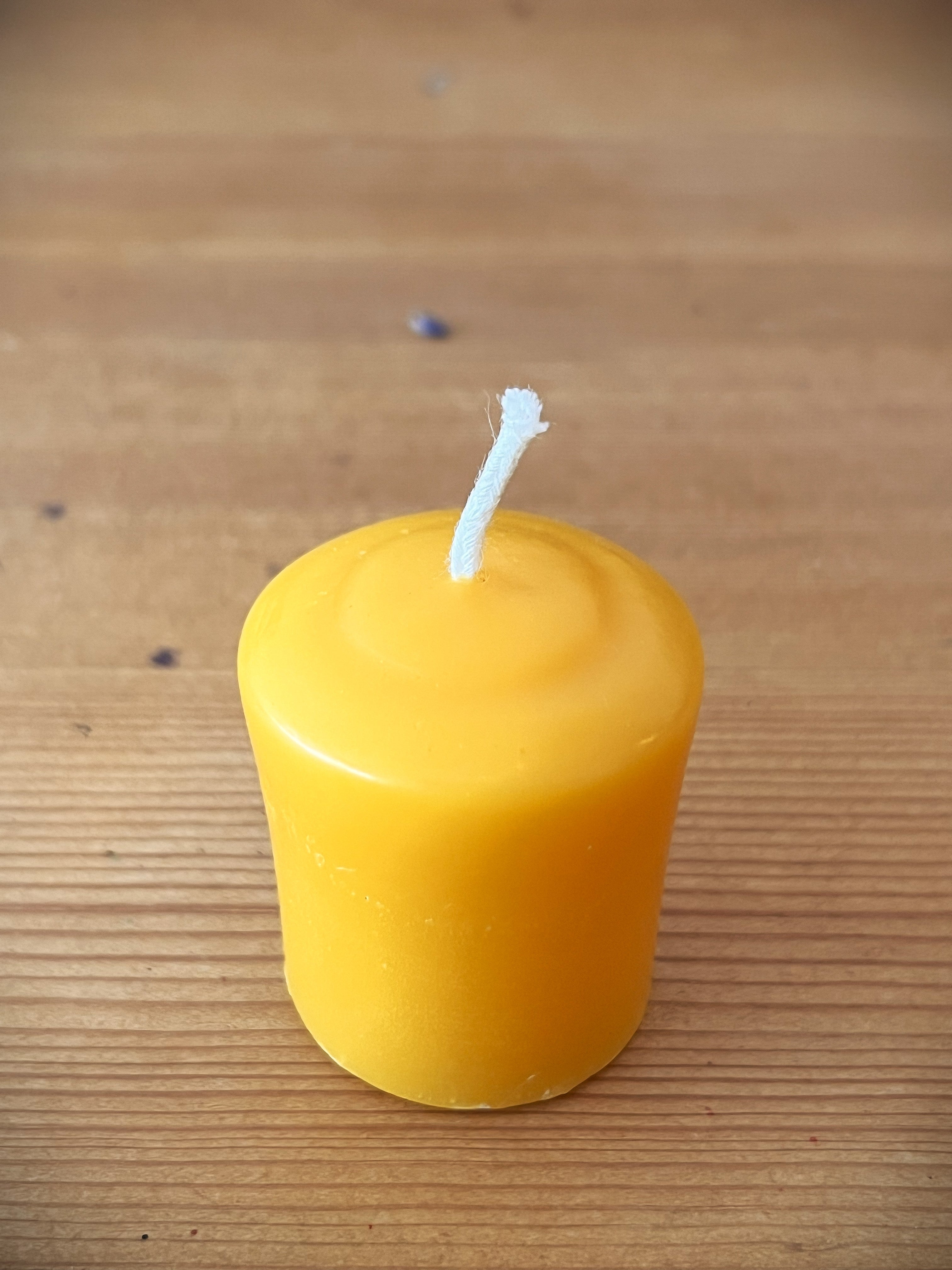Votive beeswax candle