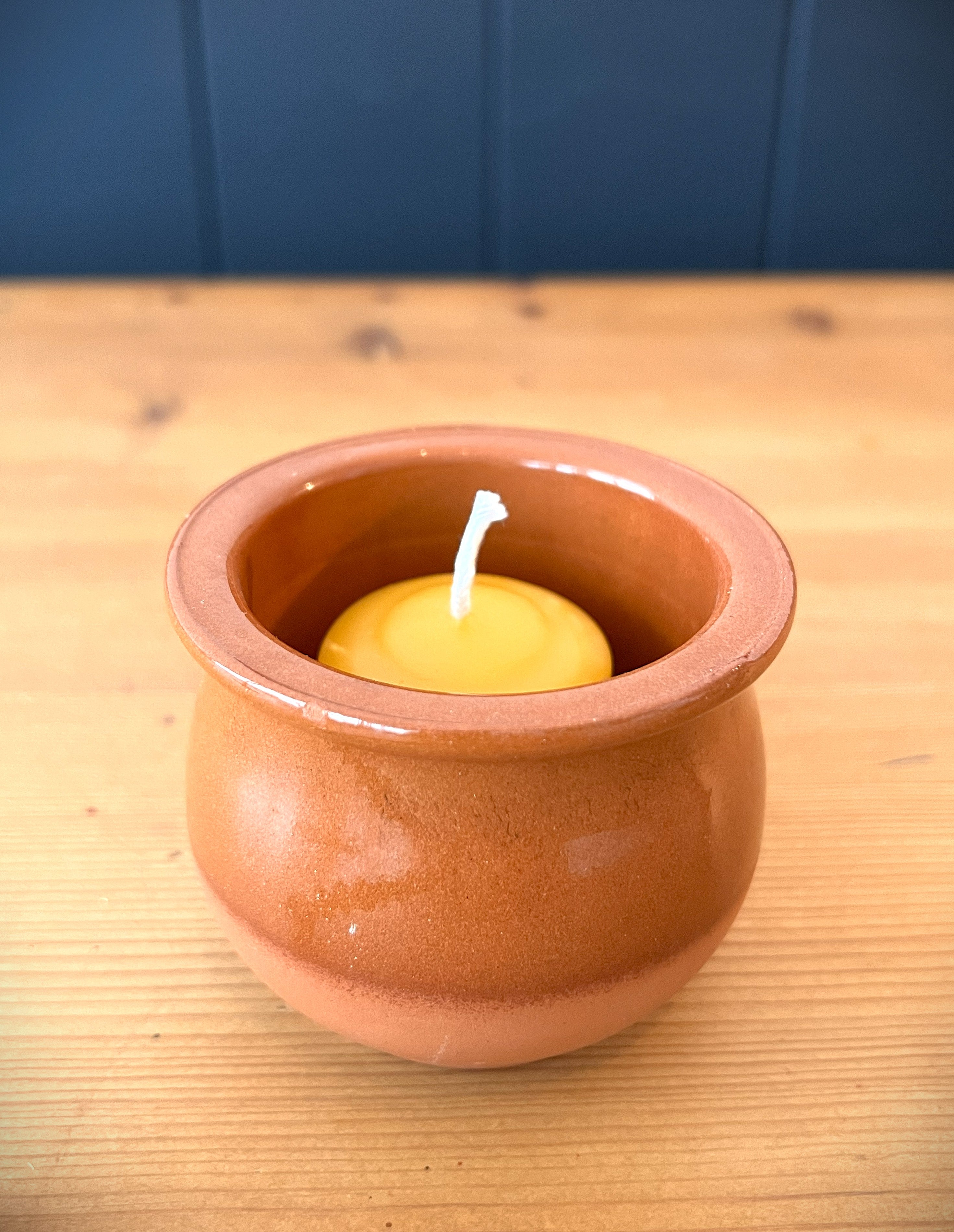Votive beeswax candle