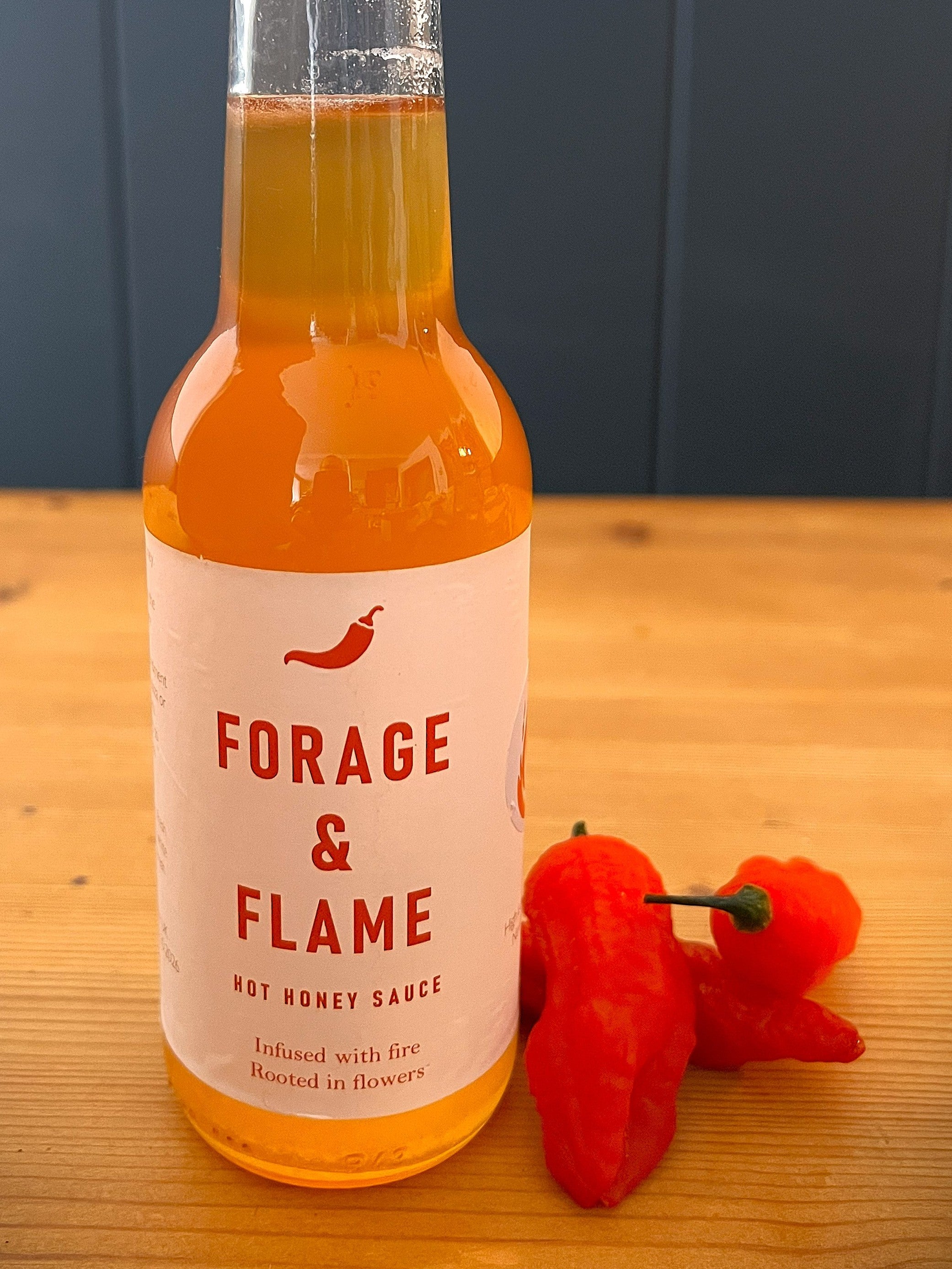 Forage and Flame hot honey sauce