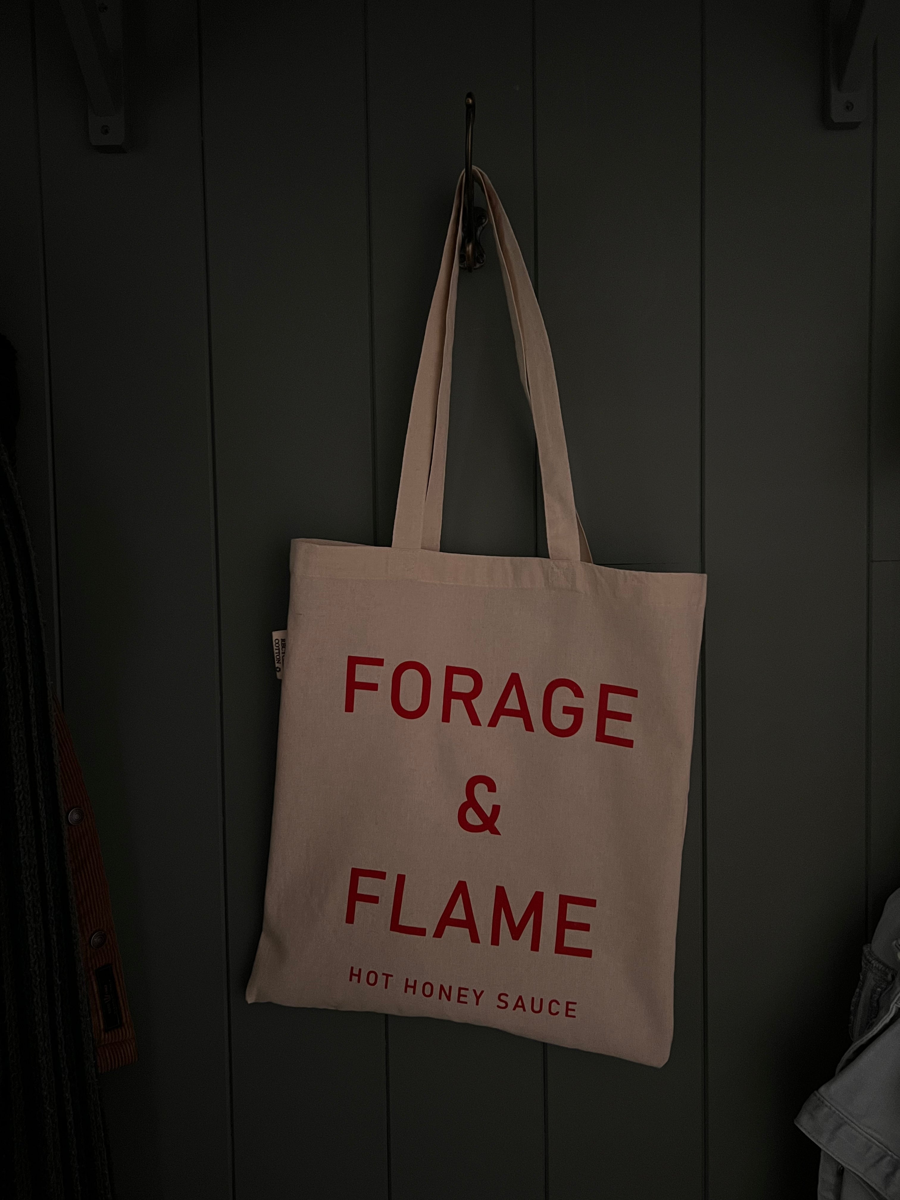 Forage and Flame tote bag